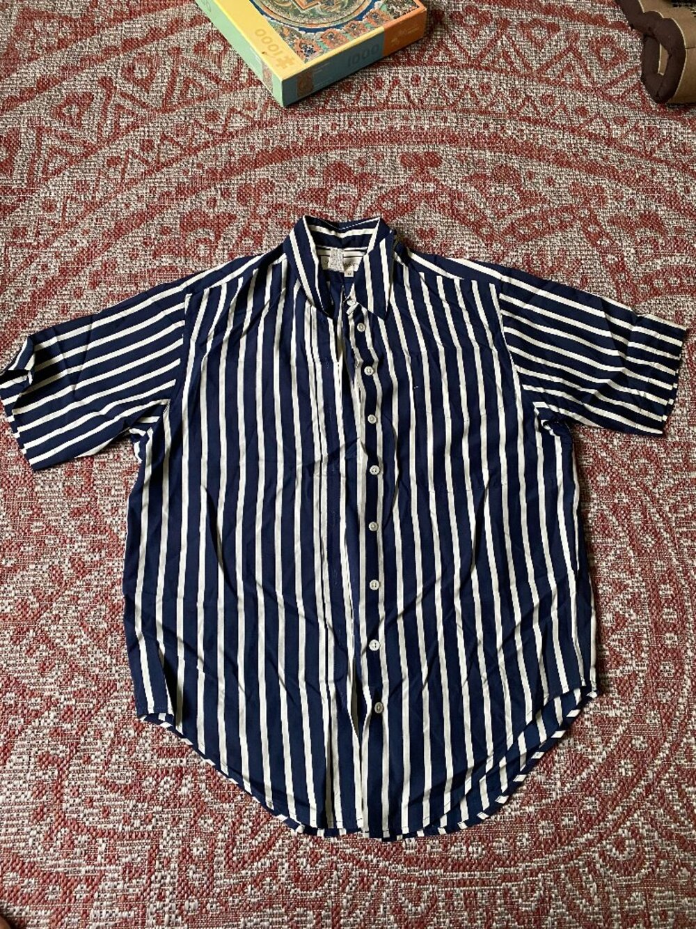 Women's Striped Silk Blouse